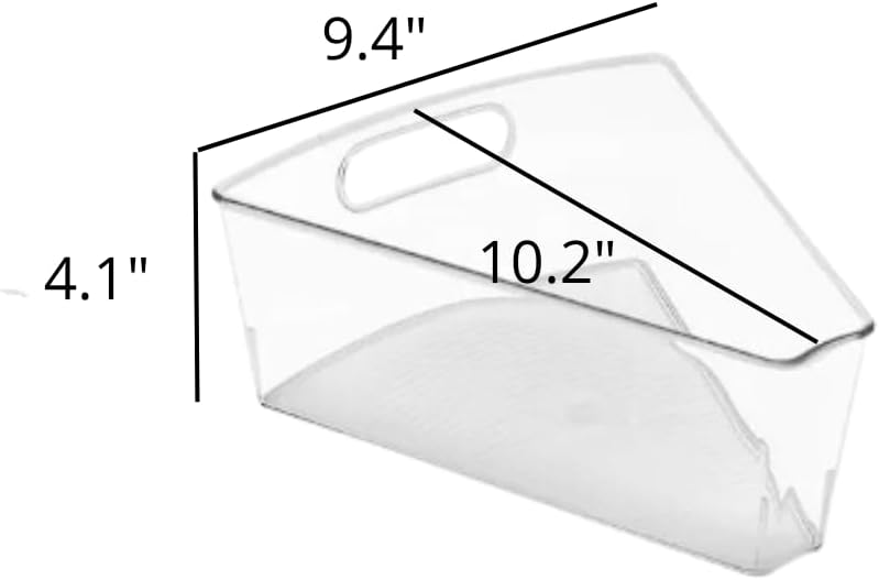 Photo 1 of SIAM'S Corner Organizer, Corner Cabinet Wedge-Shaped Storage Organizer with Front Handle, Convenient Organizer, Ideal Sector-Shaped Container Bins for Kitchen, Pantry, Bathroom