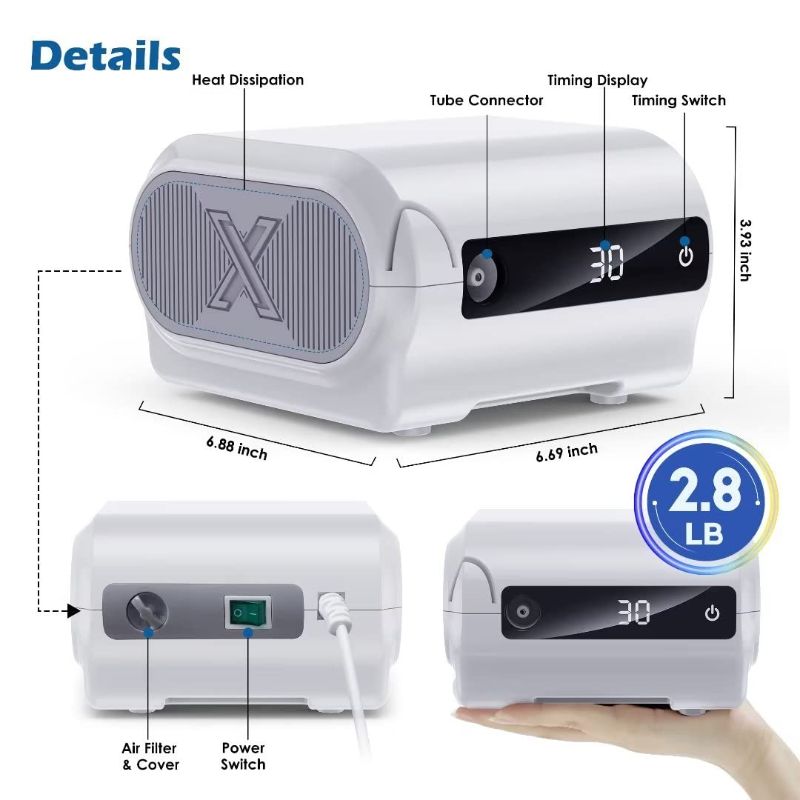 Photo 1 of Smart Nebulizer Machine - Low Noise Nebulizer for Adults & Kids with Timer Digital Display and 3 Reusable Masks, Portable Nebulizer for Breathing Treatment, Home Use and Travel