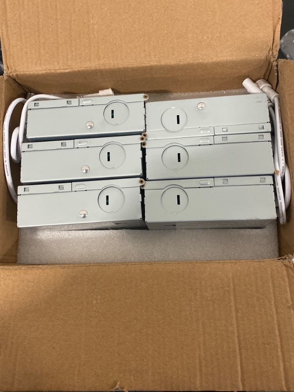 Photo 2 of 6 Pack 8 Inch LED Recessed Lighting with Junction Box Ultra-Thin, 3000K/4500K/6000K Selectable, 8" Dimmable Canless LED Downlight, 1800LM CRI80 High Brightness 5%-100% Recessed Light