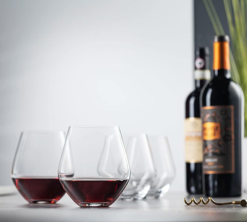 Photo 2 of Godinger Wine Glasses, Stemless Wine Glasses, Red Wine Glasses, Drinking Glasses, European Made Stemless Wine Glass - 17oz, Set of 8