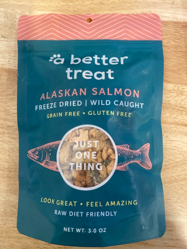 Photo 2 of A Better Treat – Freeze Dried Salmon Dog Treats, Wild Caught, Single Ingredient | Natural High Value | Gluten Free, Grain Free, High Protein, Diabetic Friendly | Natural Fish Oil | Made in The USA