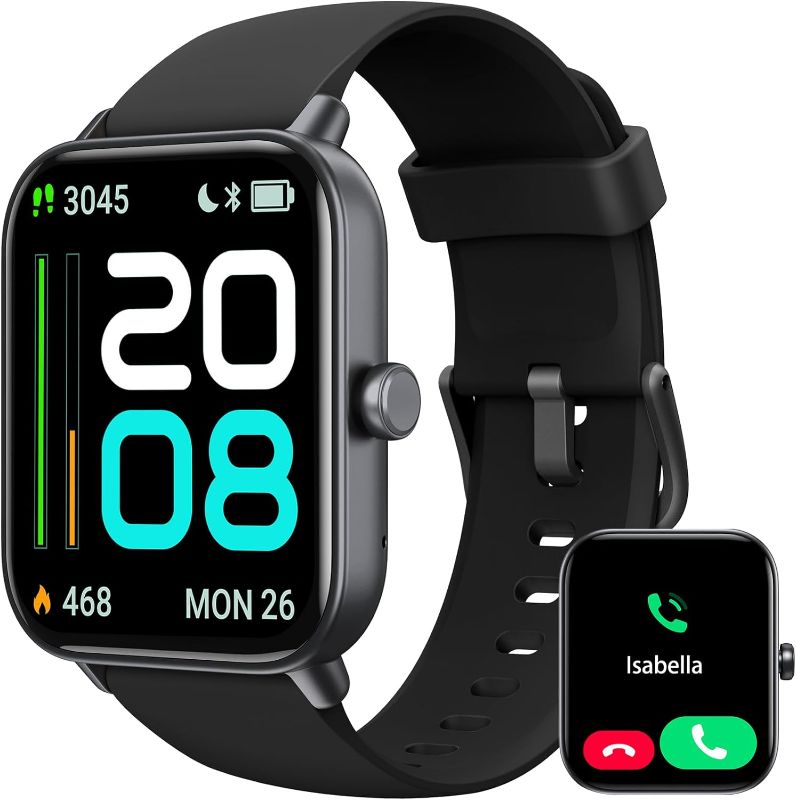 Photo 1 of aeac Smart Watch, 2024 Fitness Watch for Men Women, Alexa Built-in, Stable Bluetooth Call, with Heart Rate/SpO2/Stress/Sleep Monitor, 100 Sports, IP68 Waterproof Smartwatches for iOS Android