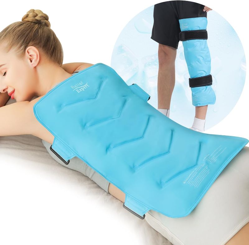 Photo 1 of Relief Expert Extra Large Back Ice Pack (13”x21”) - Reusable Ice Wrap for Back Pain Relief- Cold Compress Therapy for Ice Pads for Injuries, Swelling, Bruises & Sprains, XXL
Visit the Relief Expert Store
