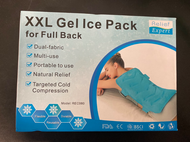 Photo 4 of Relief Expert Extra Large Back Ice Pack (13”x21”) - Reusable Ice Wrap for Back Pain Relief- Cold Compress Therapy for Ice Pads for Injuries, Swelling, Bruises & Sprains, XXL
Visit the Relief Expert Store