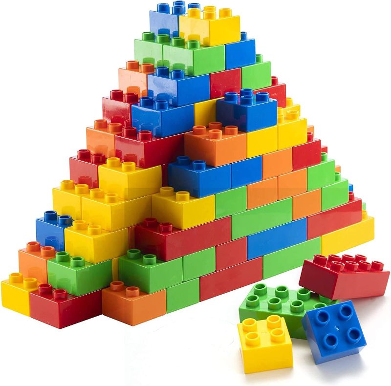 Photo 1 of PREXTEX 150 Piece Classic Big Building Blocks, Large Toddler Blocks, Compatible with Most Major Brands, STEM Toy Building Blocks for Toddlers 1-3, Building Blocks for Toddlers 3-5, Kids Blocks