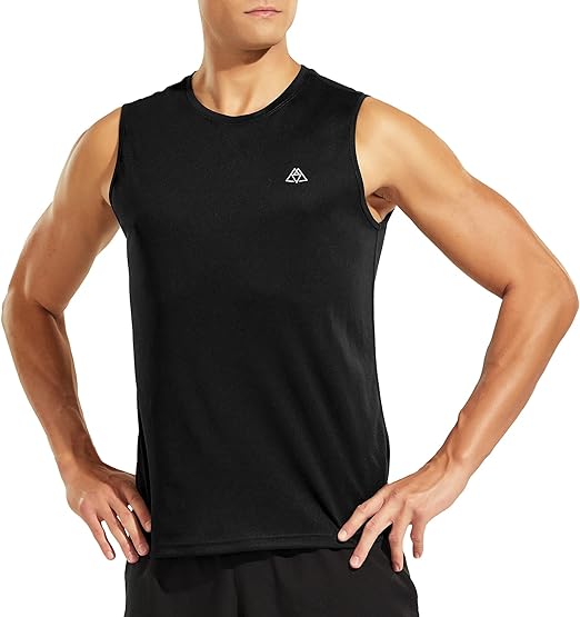 Photo 1 of Haimont Men's Sleeveless Workout Shirts Dry Fit Swim Beach Tank Top Moisture Wicking Muscle Tee, Recycled Polyester,  XL 