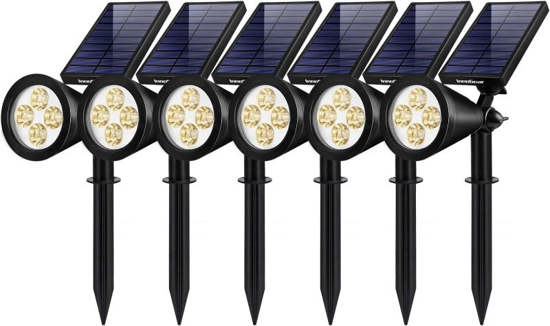 Photo 1 of InnoGear Solar Lights for Outside, Solar Lights Outdoor Waterproof Solar Garden Yard Spot Lights Spotlight Pathway Landscape Lighting Wall Light Auto On/Off, Pack of 6 (Warm White)
Visit the InnoGear Store