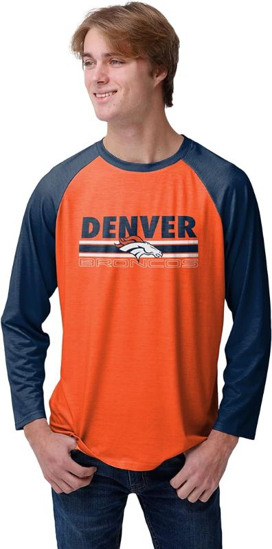 Photo 1 of FOCO NFL Mens NFL Team Logo Raglan T-Shirt L