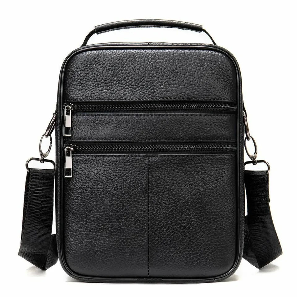Photo 1 of Men's Leather Messenger Shoulder Bags Crossbody Handbag for Camera iPad