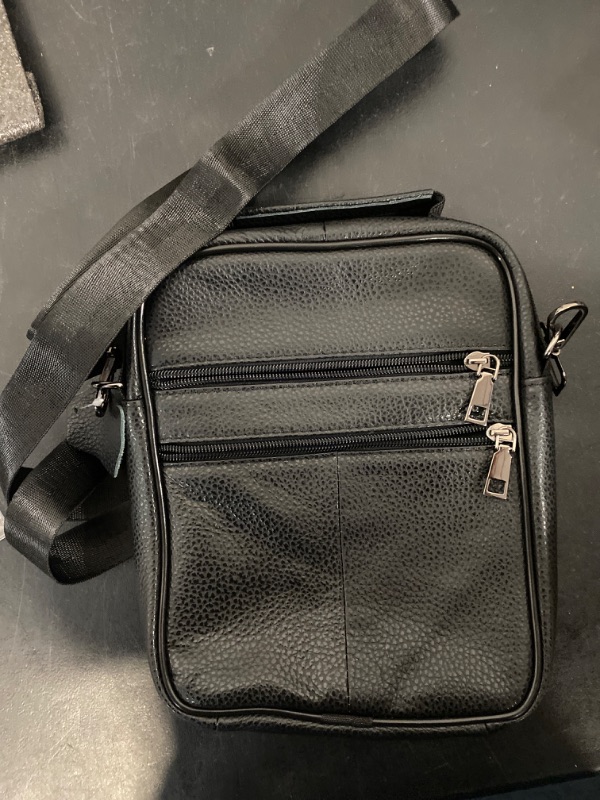 Photo 2 of Men's Leather Messenger Shoulder Bags Crossbody Handbag for Camera iPad