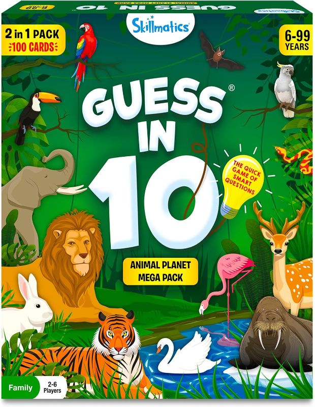 Photo 1 of Skillmatics Guess in 10 Animal Planet Mega Pack - Tabletop Game for Kids, Teens, Adults, Boys, Girls, Families, Travel Friendly