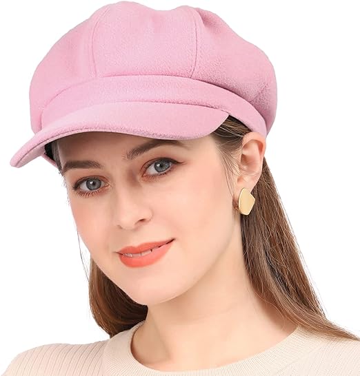 Photo 1 of PanPacSight Women's Newsboy Hats Fall Wool Cabbie Beret Tweed Girls Paperboy Cap
