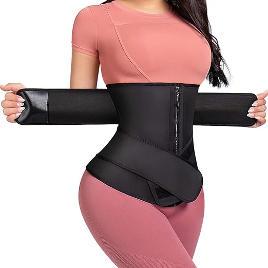 Photo 1 of ASHLONE Women Waist Trainer Latex Corset Sweat Workout Cincher Girdle Tunmmy Control Belly Belt