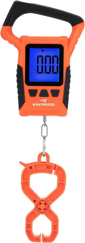 Photo 1 of KastKing Fish Scale, WideView Floating Waterproof Digital Scale, 2.5” Large LCD Display, 110lb Capacity, Multi-Mode Pound/Ounces & Kilograms, Stores up to 9 Weights, Fishing Gifts for Men