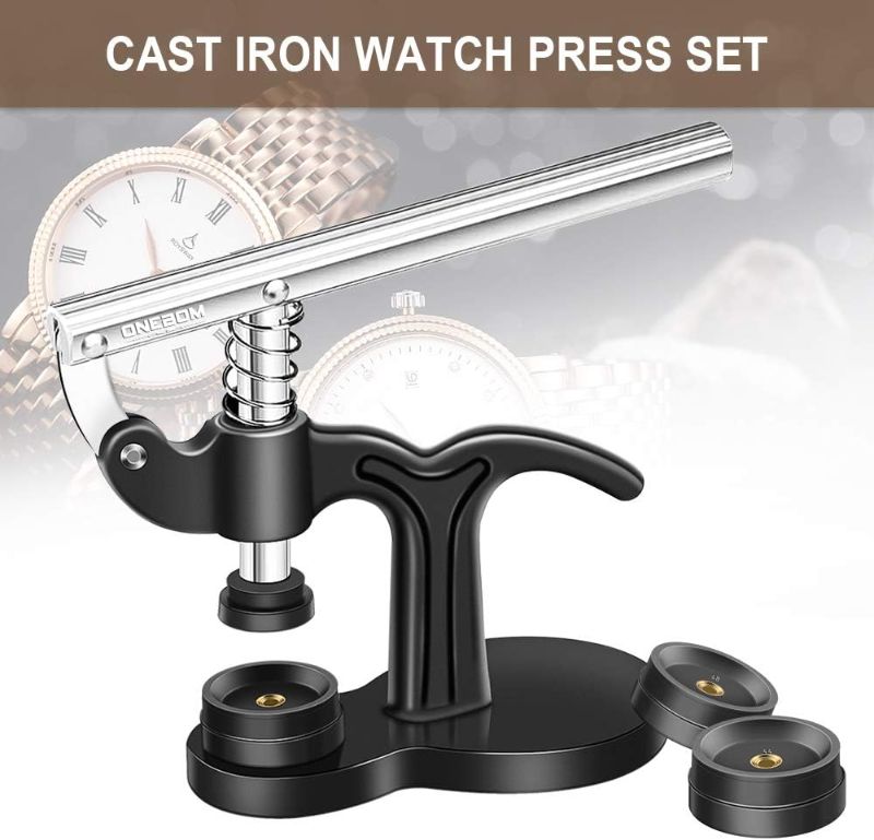 Photo 2 of ONEBOM Watch Press Tool Set, Watch Repair Kit Professional with Everything, for Various Kinds of Watch (Watch Press Kit)