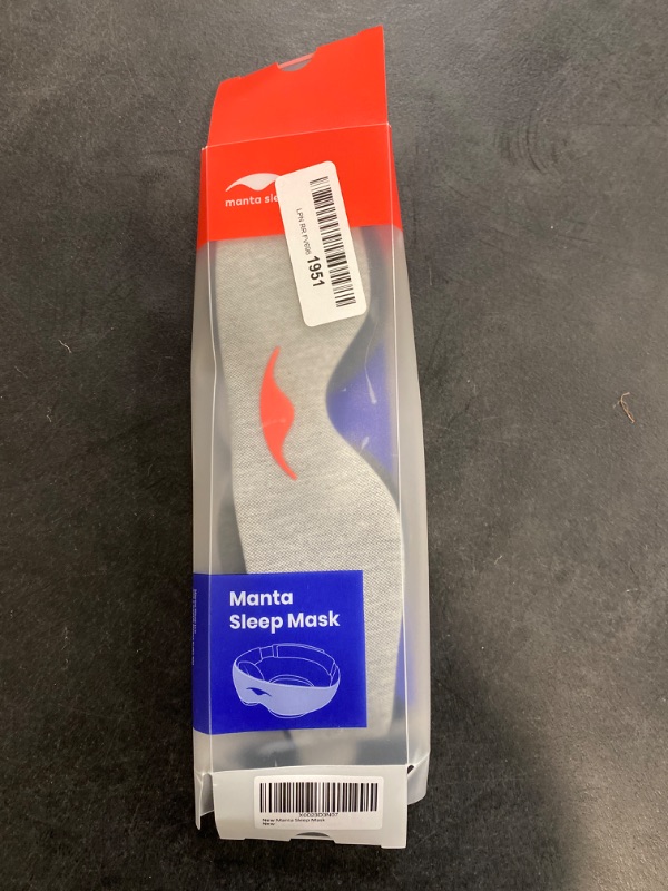 Photo 1 of Manta Sleep Mask - 100% Light Blocking Eye Mask, Zero Eye Pressure, Comfortable & Adjustable Sleeping Mask for Women Men, Perfect Blindfold for Sleep/Travel/Nap/Shift Work Gray 1 Count (Pack of 1)