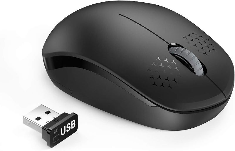 Photo 1 of seenda Wireless Mouse - 2.4G Cordless Mice with USB Nano Receiver Computer Mouse with Noiseless Click for Laptop, PC, Tablet, Computer, and Mac - Black