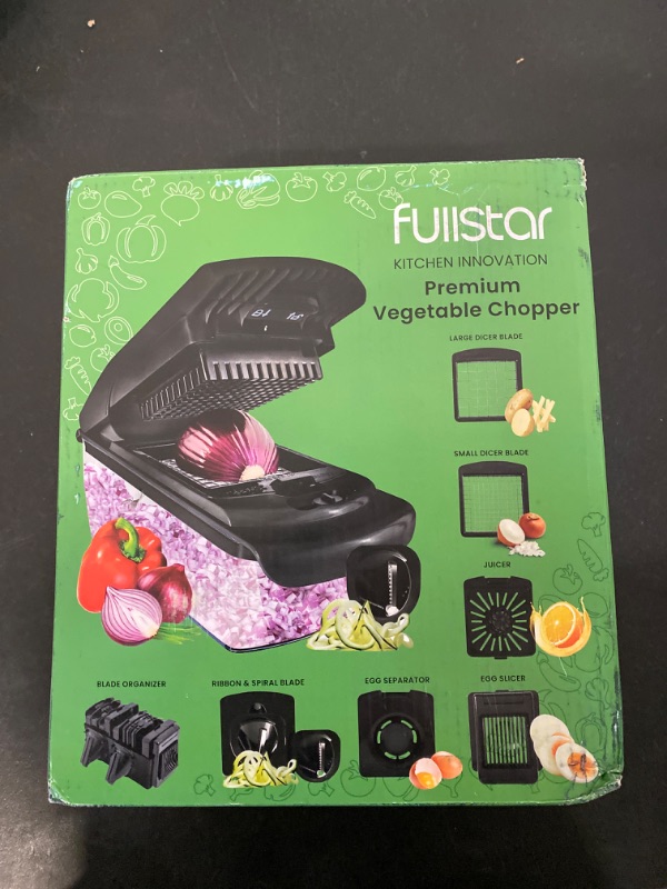 Photo 3 of Fullstar Vegetable Chopper - Spiralizer Vegetable Slicer - Onion Chopper with Container - Pro Food Chopper - Slicer Dicer Cutter - (4 in 1, Black)