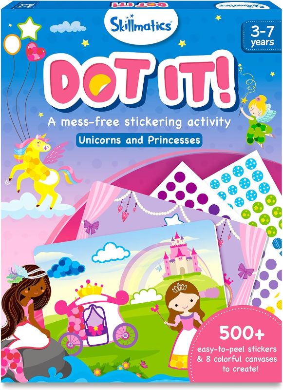 Photo 1 of Skillmatics Art Activity - Dot It Unicorns & Princesses, No Mess Sticker Art for Kids, Craft Kits, DIY Activity, Gifts for Boys & Girls Ages 3, 4, 5, 6, 7, Travel Toys for Toddlers