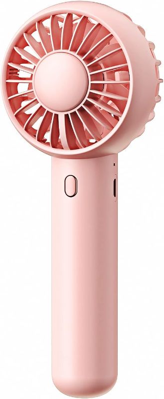 Photo 1 of Gaiatop Mini Portable Fan, Powerful Handheld Fan, Cute Design 3 Speed Personal Small Desk Fan with Base, Lightweight Makeup USB Rechargeable Fan for Stylish Girl Women Travel Indoor Outdoor Pink