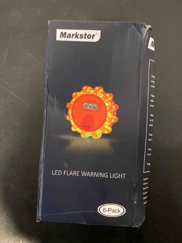 Photo 2 of Markstor 6-Pack LED Road Flare Car Emergency Kit,Magnetic Base & Hook Road Flares Safety Light With 9 Flashing Modes,Roadside Flares Emergency Lights For Vehicles (6 Pack)