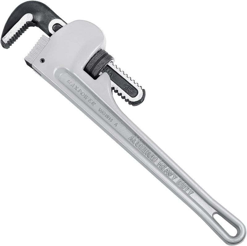 Photo 1 of MAXPOWER 18-inch Pipe Wrench, Heavy Duty Aluminum Plumbing Wrench