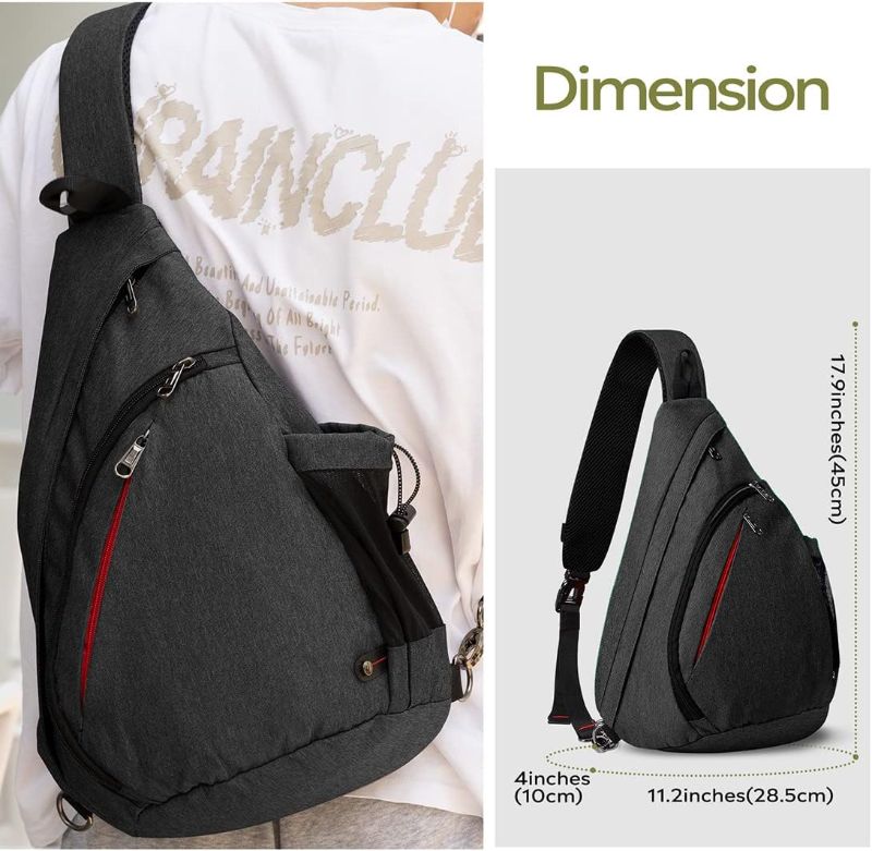 Photo 2 of OutdoorMaster Sling Bag, Hiking Daypack, Crossbody Shoulder Chest Urban Outdoor Travel Backpack for Women & Men