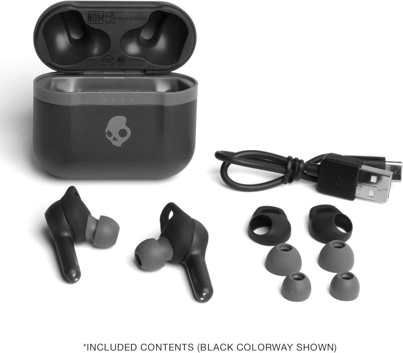 Photo 3 of Skullcandy Indy Evo In-Ear Wireless Earbuds, 30 Hr Battery, Microphone, Works with iPhone Android and Bluetooth Devices - Black