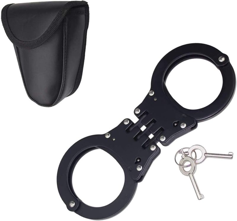 Photo 1 of Double Lock Handcuffs, Adjustable Heavy Duty Steel Wrist Cuffs in Police Edition Professional Grade
