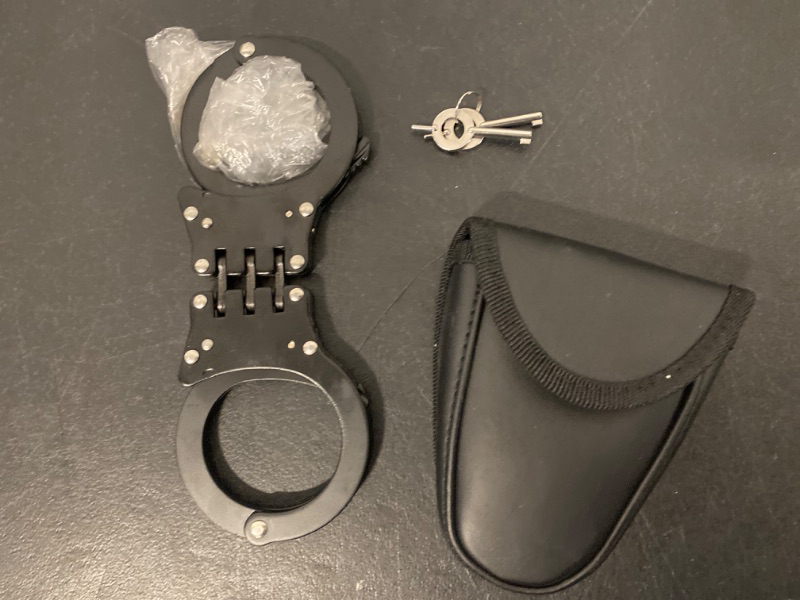 Photo 3 of Double Lock Handcuffs, Adjustable Heavy Duty Steel Wrist Cuffs in Police Edition Professional Grade
