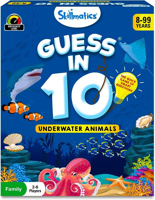 Photo 1 of Skillmatics Card Game - Guess in 10 Underwater Animals, Gifts for 8 Year Olds and Up, Quick Game of Smart Questions, Fun Family Game