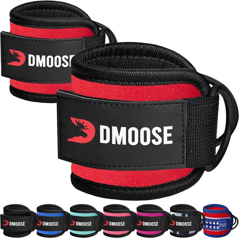 Photo 1 of DMoose Ankle Strap for Cable Machine - One Size Fit with Premium Padding, Glute Kickback Ankle Strap, Ankle Cable Straps for Workout, Booty Workout, Leg Extension, Hip Abductors & Lower Body Exercises