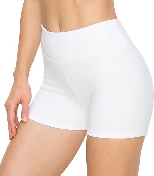 Photo 1 of  Women's Bike Shorts with Pockets - High Waist Compression Running Workout Athletic Yoga Shorts