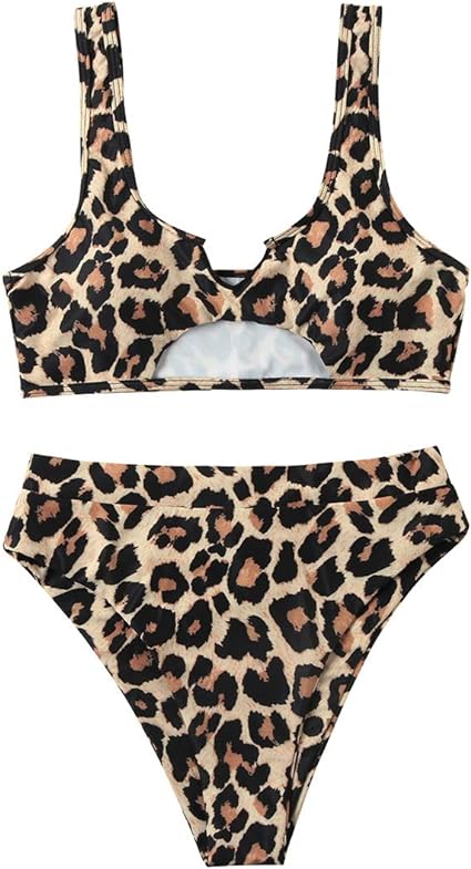 Photo 2 of Women Cutout Bikini Sets Push Up High Waisted Swimsuits 2 Piece