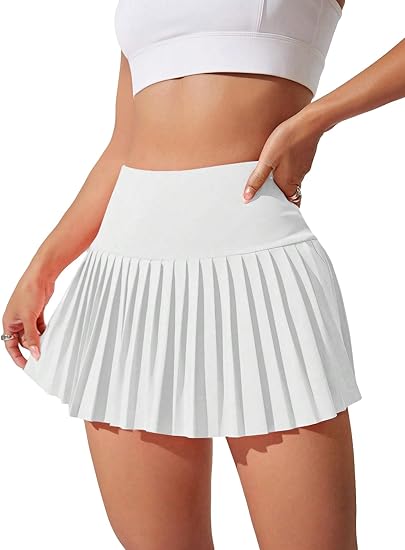 Photo 1 of Basic Pleated Skirts for Women High Waisted Tennis Golf Sports Skorts with Pocket Casual Athletic Workout Skat SMALL