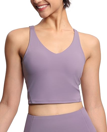 Photo 1 of THE GYM PEOPLE Womens' Sports Bra Longline Wirefree Padded with Medium Support size  M
