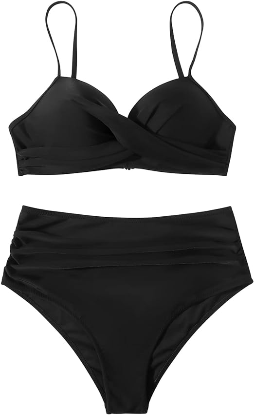 Photo 1 of SUUKSESS Women Twist High Waisted Bikini Sexy Push Up Two Piece Swimsuits size M