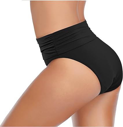 Photo 1 of XL Women's High Waisted Bikini Bottom Tummy Control Ruched Bathing Suit Swim Bottom