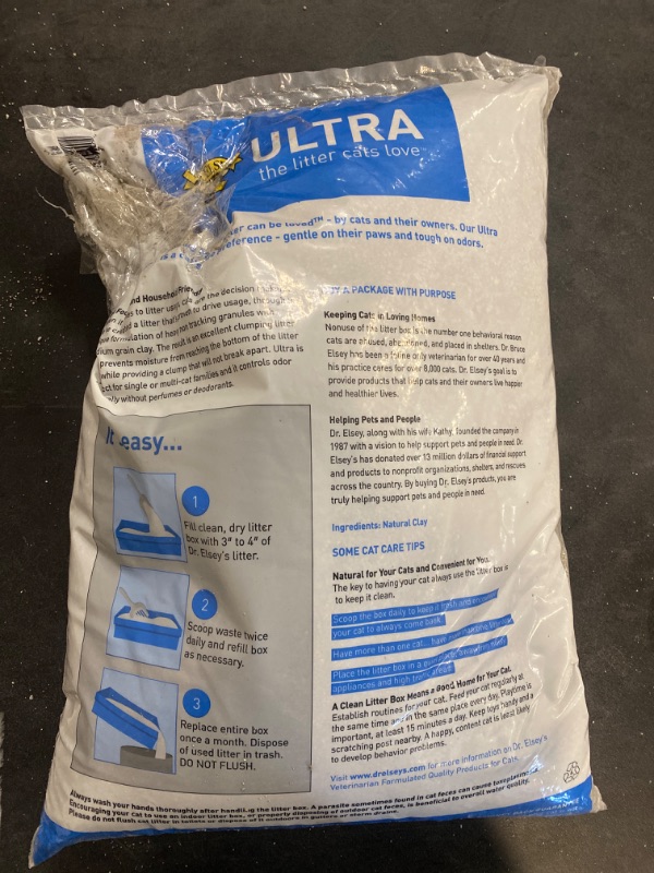 Photo 4 of Dr. Elsey’s Premium Clumping Cat Litter - Ultra - 99.9% Dust-Free, Low Tracking, Hard Clumping, Superior Odor Control, Unscented & Natural Ingredients