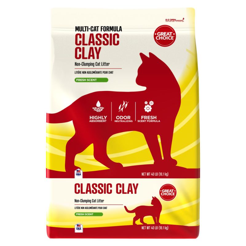 Photo 1 of Grreat Choice Great Choice Classic Non-Clumping Multi-Cat Clay Cat Litter - Scented 20lb