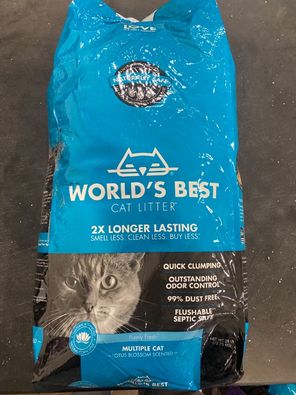 Photo 3 of WORLD'S BEST CAT LITTER™ Multiple Cat Lotus Blossom Scented, 28-Pounds