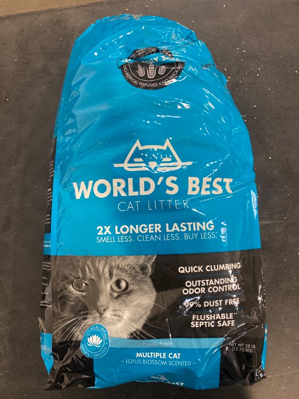Photo 3 of WORLD'S BEST CAT LITTER™ Multiple Cat Lotus Blossom Scented, 28-Pounds
