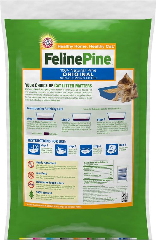 Photo 2 of Feline Pine Original 100% Natural Cat Litter, 20Lb 