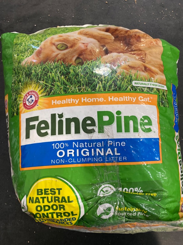 Photo 3 of Feline Pine Original Cat Litter 40LB, Blacks & Grays (643004)