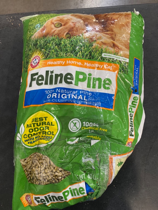 Photo 1 of Feline Pine Original Cat Litter 40LB, Blacks & Grays (643004)