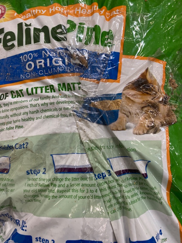 Photo 4 of Feline Pine Original Cat Litter 40LB, Blacks & Grays (643004)