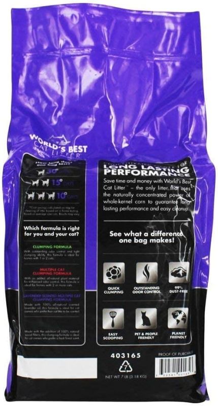 Photo 2 of WORLDS BEST CAT LITTER MULTIPLE CAT FORMULA 15 Lb 