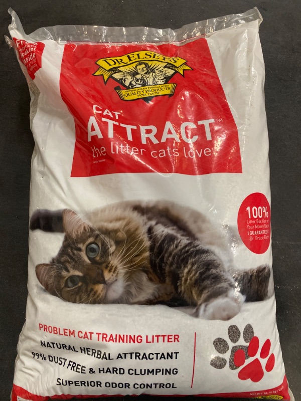 Photo 2 of Dr. Elsey's Premium Clumping Cat Litter - Cat Attract - 99% Dust-Free, Low Tracking, Hard Clumping, Superior Odor Control, Natural Herbal Attractant, Unscented & Natural Ingredients, 40 lb