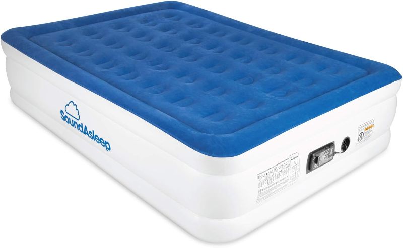 Photo 2 of SoundAsleep Dream Series Luxury Air Mattress with ComfortCoil Technology & Built-in High Capacity Pump for Home & Camping- Double Height, Adjustable, Inflatable Blow Up, Portable - Full Size