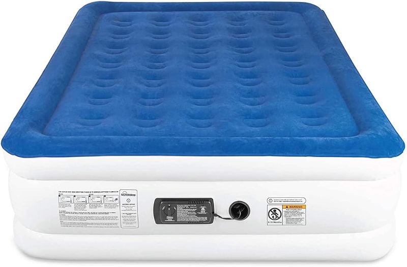 Photo 1 of SoundAsleep Dream Series Luxury Air Mattress with ComfortCoil Technology & Built-in High Capacity Pump for Home & Camping- Double Height, Adjustable, Inflatable Blow Up, Portable - Full Size